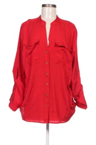 Дамска риза Dressbarn, Размер XXL, Цвят Червен, Цена 23,50 лв.
