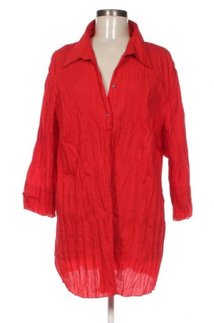 Γυναικείο πουκάμισο Meine Grosse, Μέγεθος 4XL, Χρώμα Κόκκινο, Τιμή 9,10 €