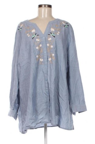 Γυναικείο πουκάμισο Yessica, Μέγεθος 5XL, Χρώμα Μπλέ, Τιμή 15,46 €