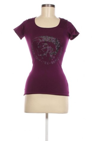 Γυναικείο t-shirt Diesel, Μέγεθος XXS, Χρώμα Βιολετί, Τιμή 22,43 €