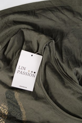 Γυναικείο t-shirt Lin Passion, Μέγεθος S, Χρώμα Πράσινο, Τιμή 29,90 €