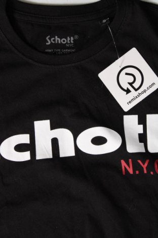 Γυναικείο t-shirt Schott, Μέγεθος S, Χρώμα Μαύρο, Τιμή 14,37 €
