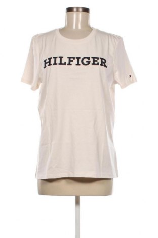 Damski T-shirt Tommy Hilfiger, Rozmiar L, Kolor ecru, Cena 170,48 zł