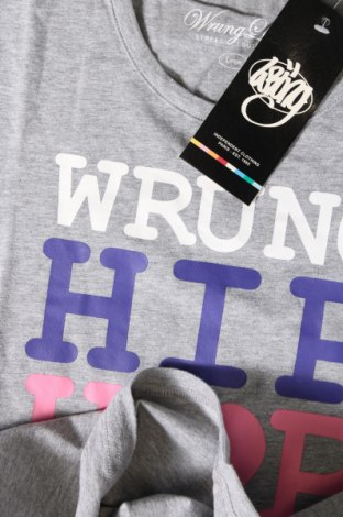 Γυναικείο t-shirt Wrung, Μέγεθος L, Χρώμα Γκρί, Τιμή 4,95 €