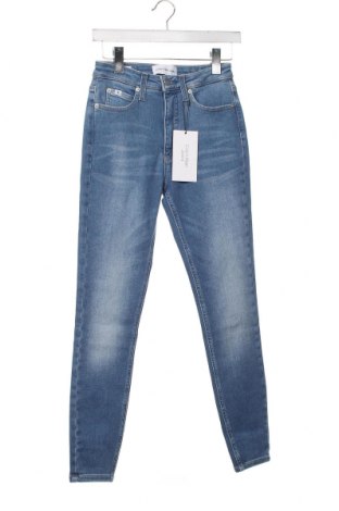 Дамски дънки Calvin Klein Jeans, Размер XS, Цвят Син, Цена 75,60 лв.