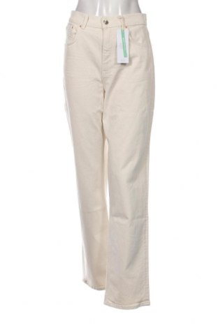Дамски дънки Perfect Jeans By Gina Tricot, Размер M, Цвят Бежов, Цена 17,76 лв.