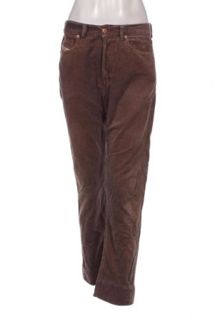 Pantaloni de velvet de femei Diesel, Mărime M, Culoare Maro, Preț 101,85 Lei