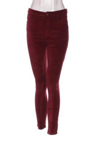Pantaloni de velvet de femei Zara, Mărime M, Culoare Roșu, Preț 19,08 Lei