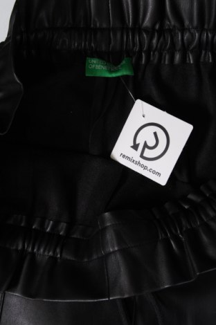 Damskie skórzane spodnie United Colors Of Benetton, Rozmiar XXL, Kolor Czarny, Cena 82,21 zł