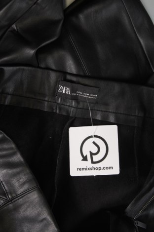 Pantaloni de piele pentru damă Zara, Mărime M, Culoare Negru, Preț 65,79 Lei