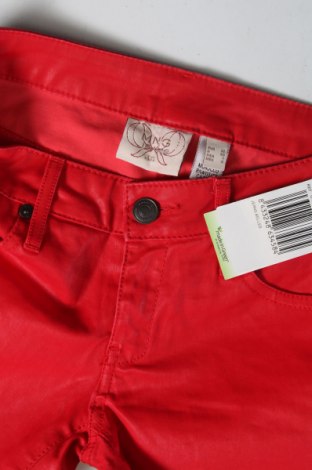 Дамски панталон Mango, Размер XXS, Цвят Червен, Цена 17,68 лв.