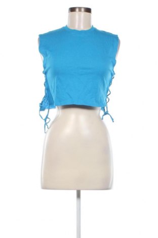 Γυναικείο αμάνικο μπλουζάκι Bershka, Μέγεθος XS, Χρώμα Μπλέ, Τιμή 2,33 €