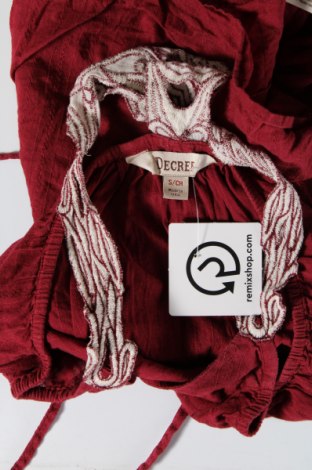 Γυναικείο αμάνικο μπλουζάκι Decree, Μέγεθος S, Χρώμα Κόκκινο, Τιμή 9,31 €
