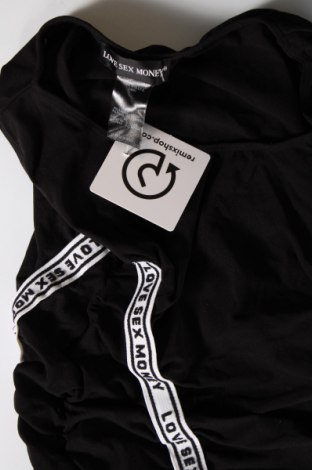 Γυναικείο αμάνικο μπλουζάκι Love Sex Money, Μέγεθος S, Χρώμα Μαύρο, Τιμή 2,86 €