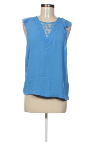 Γυναικείο αμάνικο μπλουζάκι Naf Naf, Μέγεθος L, Χρώμα Μπλέ, Τιμή 4,78 €