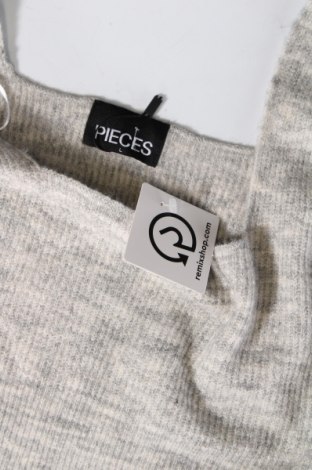 Γυναικείο αμάνικο μπλουζάκι Pieces, Μέγεθος L, Χρώμα Γκρί, Τιμή 7,93 €