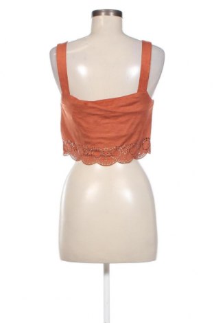 Γυναικείο αμάνικο μπλουζάκι Undiz, Μέγεθος L, Χρώμα Πορτοκαλί, Τιμή 3,74 €