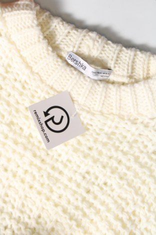 Damski sweter Bershka, Rozmiar L, Kolor Biały, Cena 55,17 zł