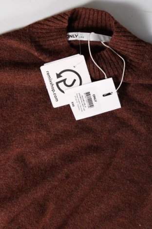 Дамски пуловер ONLY, Размер XXS, Цвят Кафяв, Цена 21,60 лв.