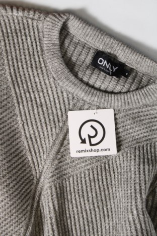 Дамски пуловер ONLY, Размер S, Цвят Сив, Цена 21,06 лв.