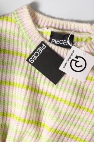 Дамски пуловер Pieces, Размер L, Цвят Многоцветен, Цена 17,28 лв.