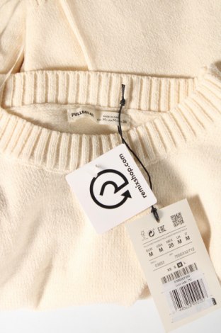 Дамски пуловер Pull&Bear, Размер M, Цвят Бежов, Цена 19,32 лв.