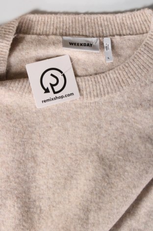 Γυναικείο πουλόβερ Weekday, Μέγεθος L, Χρώμα  Μπέζ, Τιμή 13,92 €
