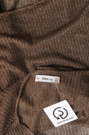 Дамски пуловер Zara Knitwear, Размер M, Цвят Кафяв, Цена 20,00 лв.