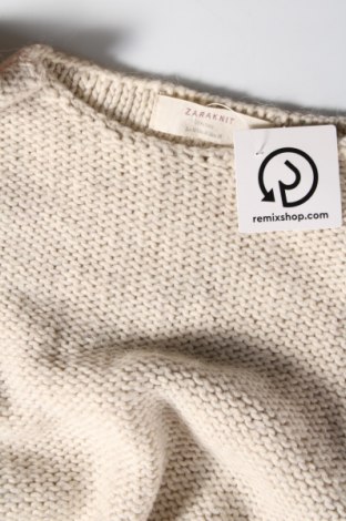 Дамски пуловер Zara Knitwear, Размер M, Цвят Бежов, Цена 20,00 лв.