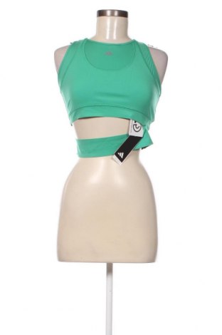 Γυναίκειο αθλητικό τοπ Adidas, Μέγεθος M, Χρώμα Πράσινο, Τιμή 22,27 €