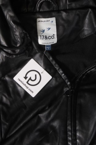 Γυναικείο δερμάτινο μπουφάν 17 & Co., Μέγεθος S, Χρώμα Μαύρο, Τιμή 10,91 €