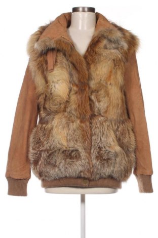 Дамско кожено палто BelAir, Размер M, Цвят Бежов, Цена 513,24 лв.