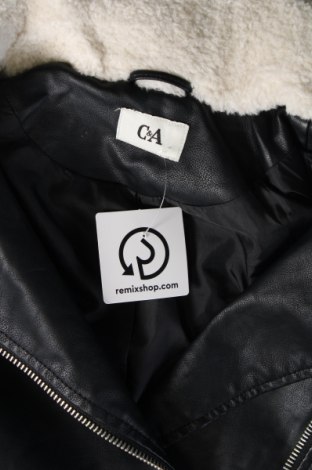 Dámska kožená bunda  C&A, Veľkosť M, Farba Čierna, Cena  23,06 €