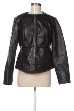 Дамско кожено яке Zara, Размер XL, Цвят Черен, Цена 20,88 лв.