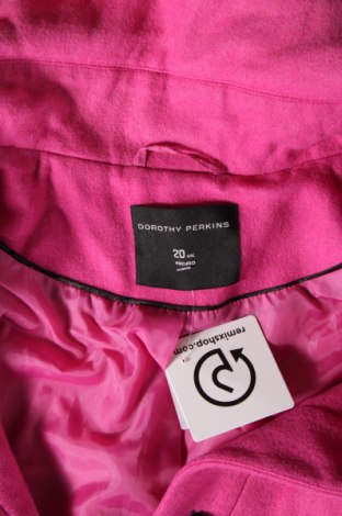 Γυναικείο παλτό Dorothy Perkins, Μέγεθος XXL, Χρώμα Ρόζ , Τιμή 20,04 €