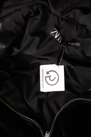 Дамско палто Zara, Размер S, Цвят Черен, Цена 14,22 лв.