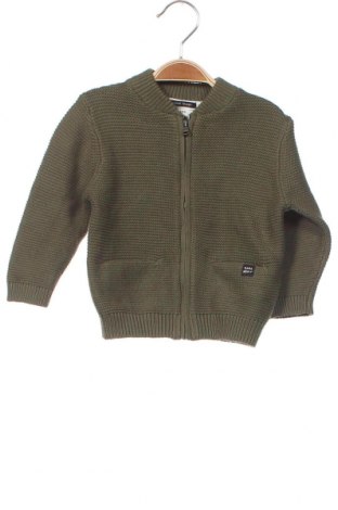 Pulover cu nasturi pentru copii Zara Knitwear, Mărime 9-12m/ 74-80 cm, Culoare Verde, Preț 30,55 Lei
