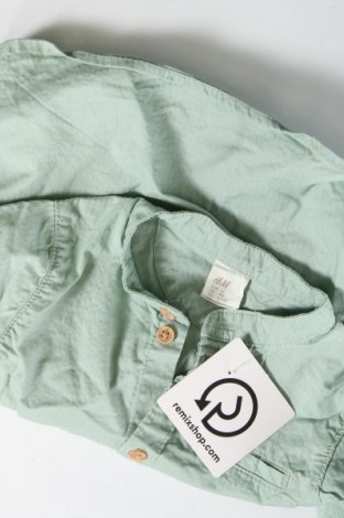 Детска риза H&M, Размер 6-9m/ 68-74 см, Цвят Зелен, Цена 21,95 лв.