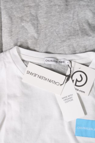 Dziecięcy T-shirt Calvin Klein Jeans, Rozmiar 11-12y/ 152-158 cm, Kolor Biały, Cena 99,31 zł