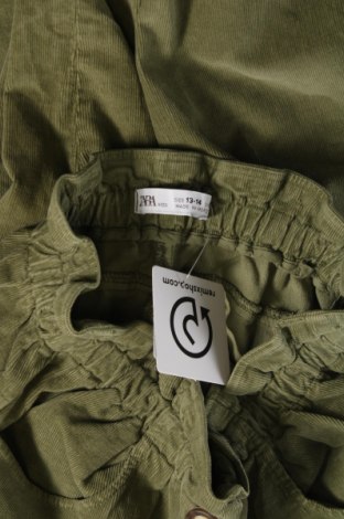 Pantaloni de catifea reiată, pentru copii Zara, Mărime 13-14y/ 164-168 cm, Culoare Verde, Preț 20,46 Lei
