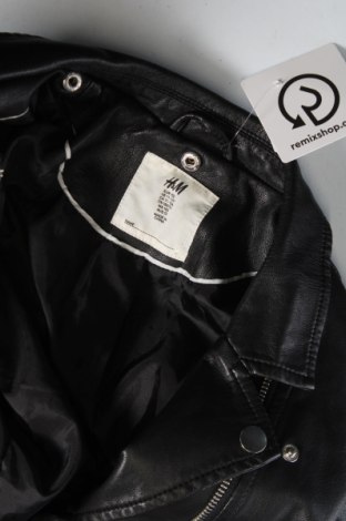Dětská kožená bunda  H&M, Velikost 11-12y/ 152-158 cm, Barva Černá, Cena  304,00 Kč
