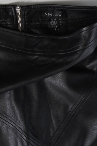 Kožená sukňa  Amisu, Veľkosť S, Farba Čierna, Cena  2,67 €