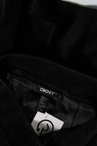 Кожена пола DKNY, Размер M, Цвят Черен, Цена 127,00 лв.