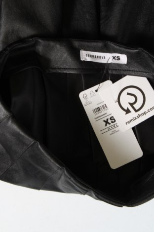 Δερμάτινη φούστα Terranova, Μέγεθος XS, Χρώμα Μαύρο, Τιμή 14,28 €
