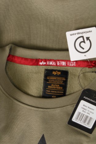 Мъжка блуза Alpha Industries, Размер 4XL, Цвят Зелен, Цена 98,94 лв.