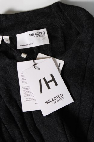 Jachetă tricotată de bărbați Selected Homme, Mărime L, Culoare Gri, Preț 94,41 Lei