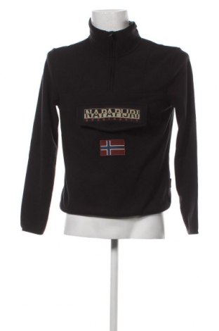 Ανδρική μπλούζα fleece Napapijri, Μέγεθος XS, Χρώμα Μαύρο, Τιμή 46,52 €