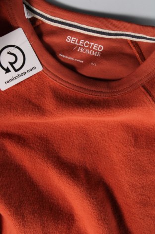 Ανδρική μπλούζα fleece Selected Homme, Μέγεθος L, Χρώμα Πορτοκαλί, Τιμή 19,28 €