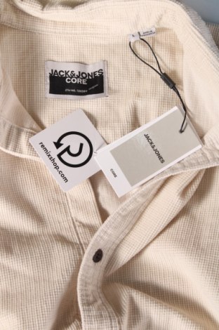 Herrenhemd Core By Jack & Jones, Größe L, Farbe Ecru, Preis 15,77 €