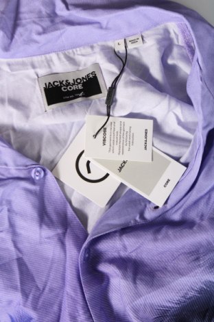 Herrenhemd Core By Jack & Jones, Größe L, Farbe Lila, Preis 35,05 €